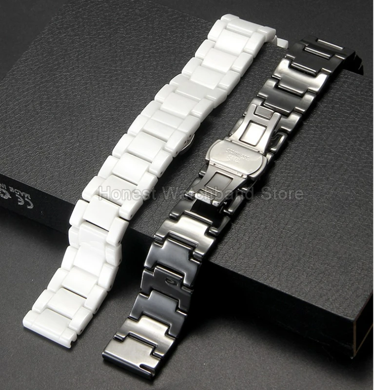 For Armani DW Omega Rossini Speedmaster Ceramic WatchStrap Air Permeable No Stuffiness Resists Acid Alkali with Lustrous Surface