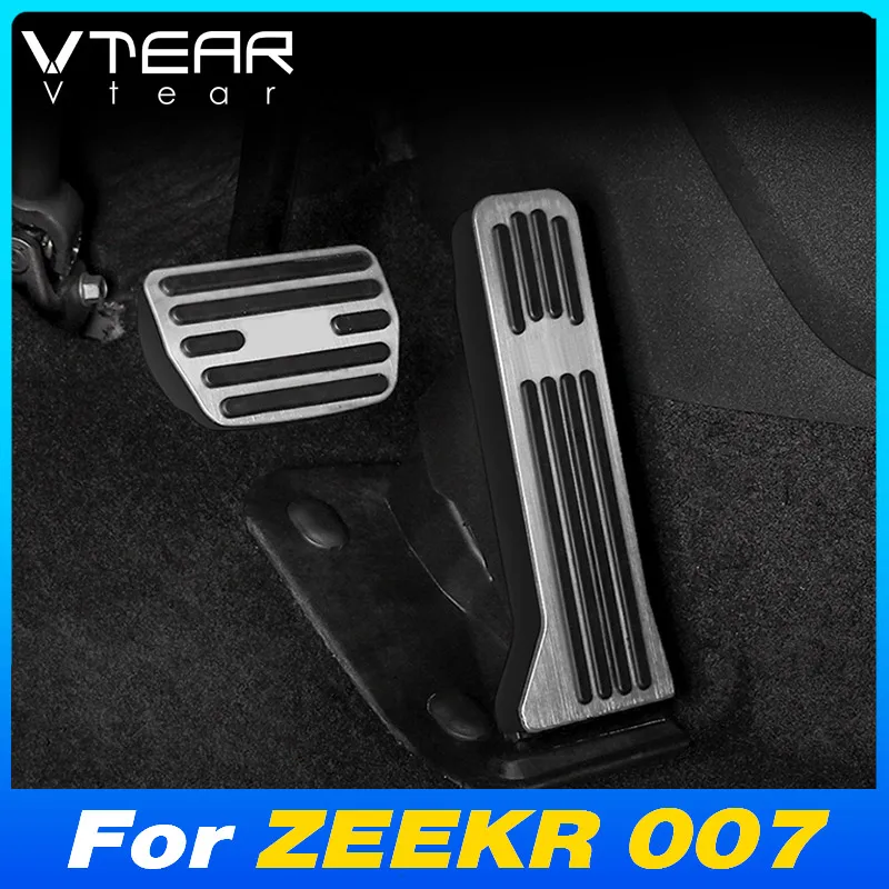 

Vtear Car Accelerator Brake Pedal Cover Foot Rest Pads Protector Interior Aluminum Alloy Accessories Decoration For ZEEKR 007 24