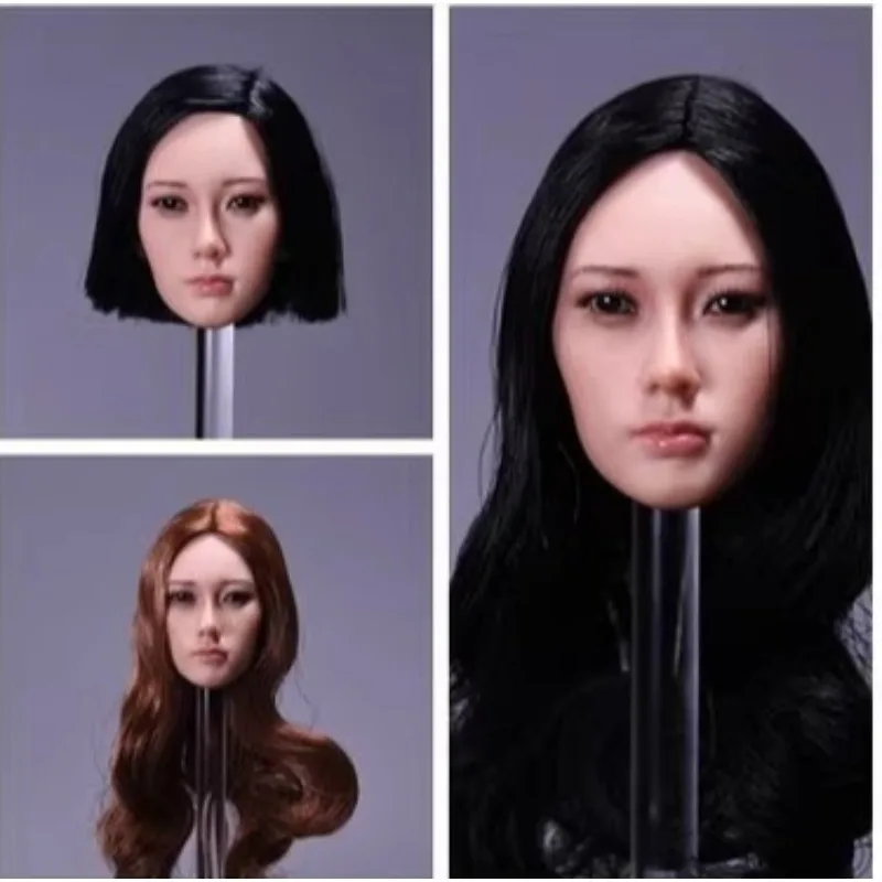 

1/6 масштаб, Азиатская женщина-солдат, черные волосы, голова, скульптура, модель для 12 дюймов PH TBLeague, пшеничная кожа, фигурки тела