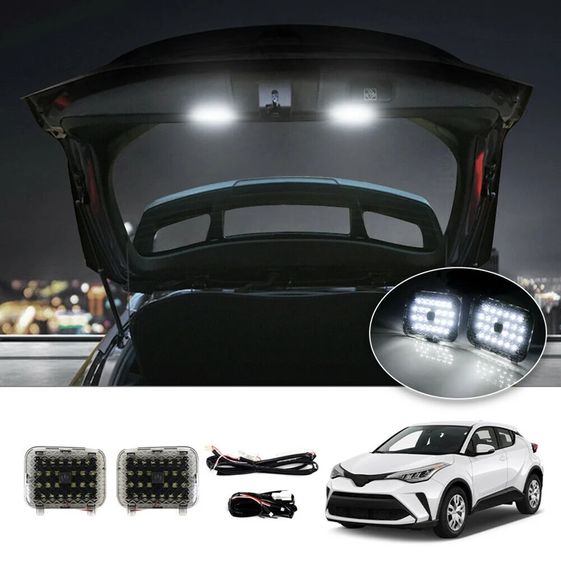 

2 Pcs Car Trunk Light Lamp Roof Reading Lights Signal Lamp 12V Fit For Toyota CHR C-HR 2016-2019