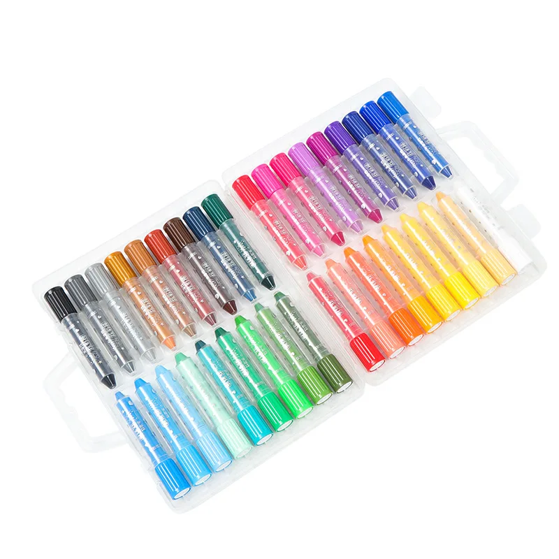 12/24/36 Color Water-soluble Colorful Stick Set Rotating Brush Crayon Oil Painting Stick Children's Painting Stick Stationery