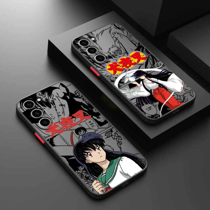 Inuyasha Anime For Samsung S24 S23 S22 S21 S20 S10 FE Note 20 10 Ultra Lite Plus Frosted Translucent Phone Case