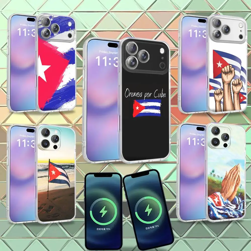

Cuba Flag Aesthetic For iPhone 17,12,11,14,13,15,16,Plus,Air,Pro,Max,E,Mini for Magsafe Magnetic Frosted Phone Case