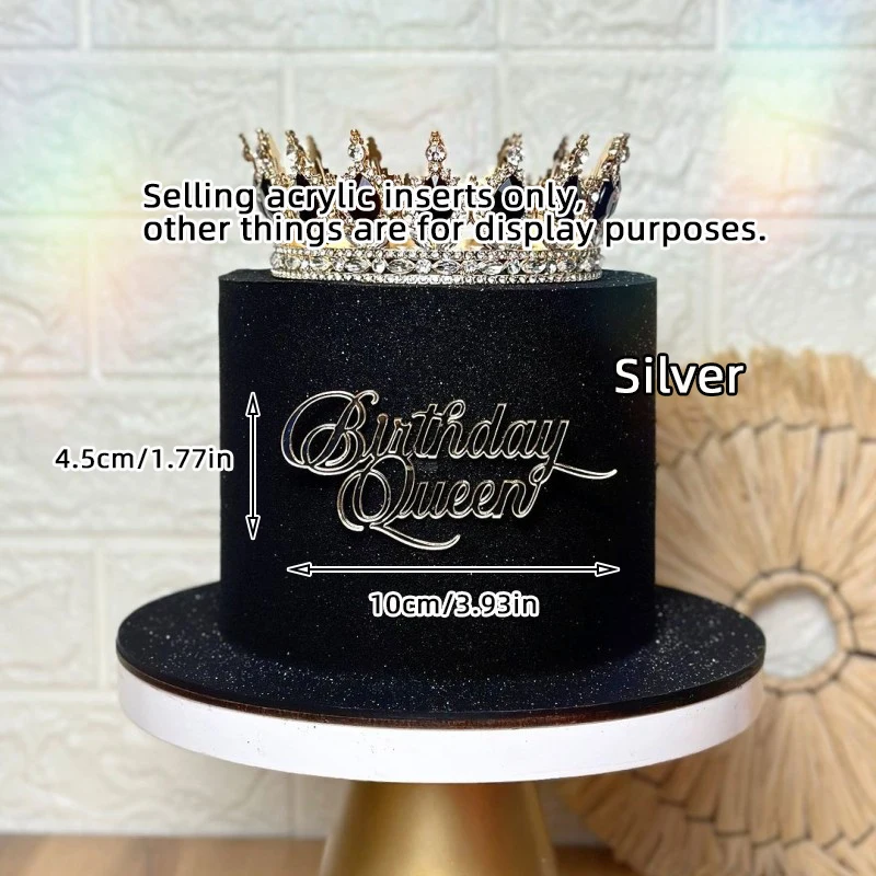 1 3 5 Stück Gold Silber Roségold Acryl Happy Birthday Cake Topper für Party Kuchen Dekorationen Zubehör Hochzeitsbedarf – Detail 12
