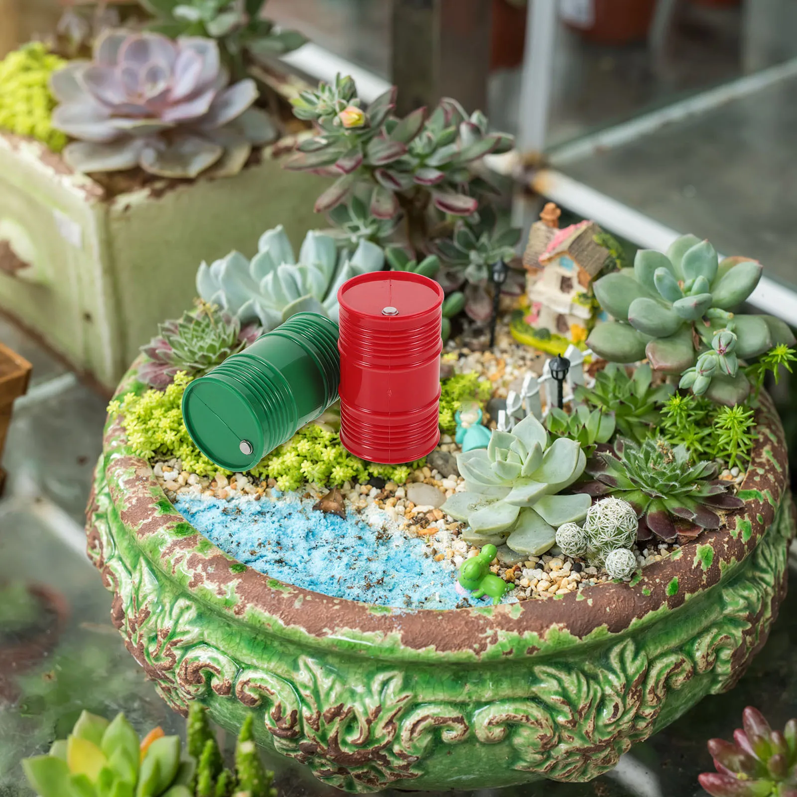 

RC Oil Drum 1/10 Scale Simulation Mini Fuel Tank Container for RC Car Truck Plastic Oil Bucket Decoration Accessory