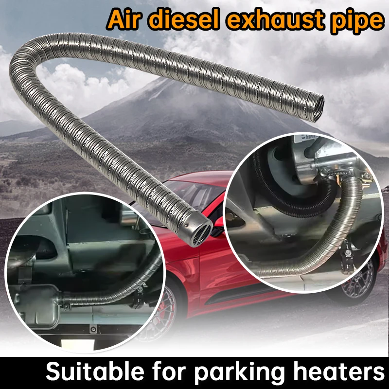 

60-300 см 24 мм двухслойный обогреватель выхлопной трубы стояночный обогреватель топливный бак выхлопная труба воздухонагреватель бак для автомобиля воздушный дизельный обогреватель