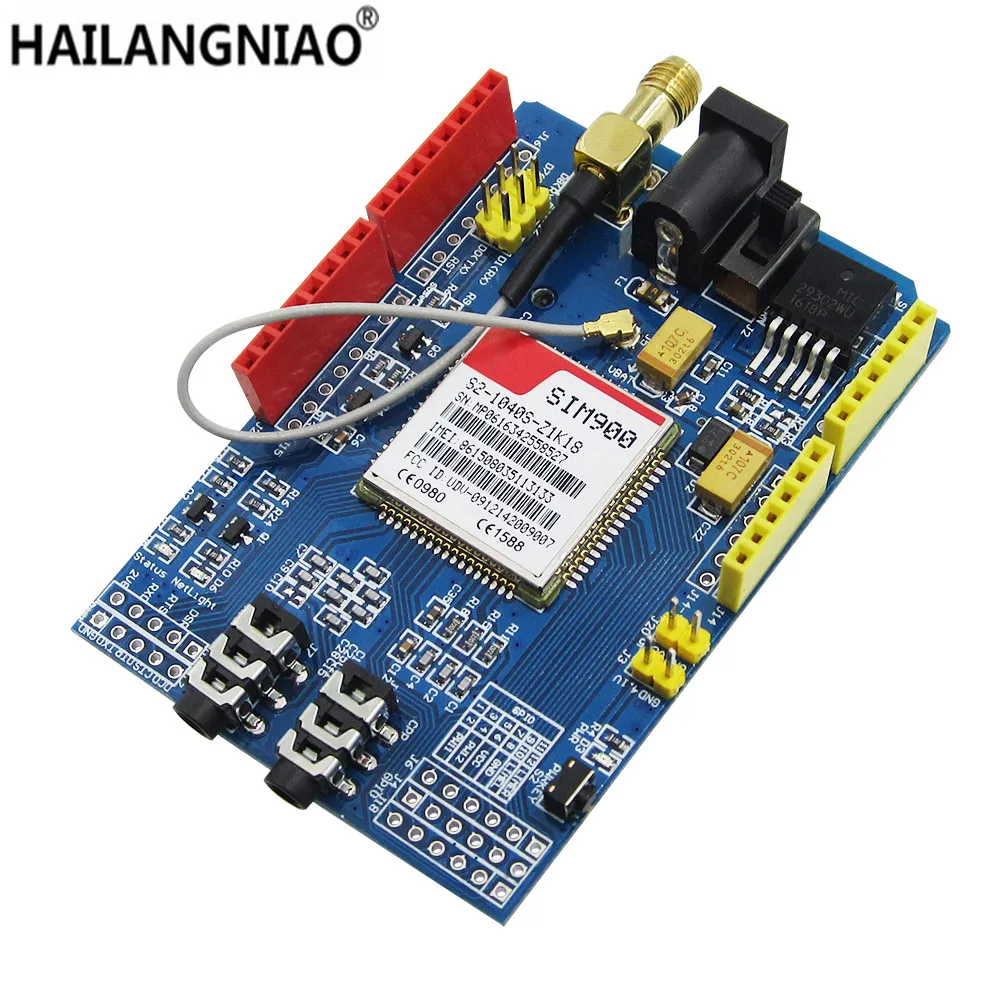 Novo 1 PÇS/LOTE SIM900 GPRS/GSM Shield Placa de Desenvolvimento Módulo Quad-Band Para Compatível