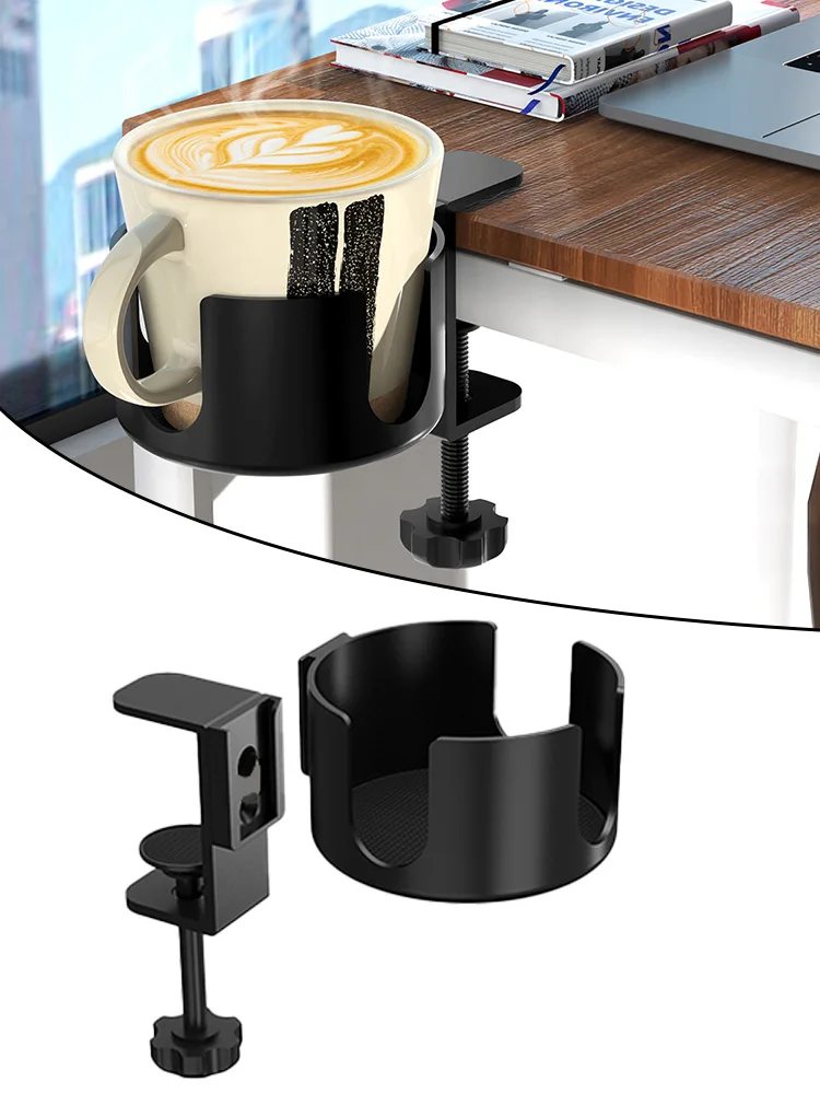 

Desk Cup Holder Spill-Proof 2 In 1 Gaming Headphone Holder Headset Hook Hanger Mount Under Desk Cup Mug Rack Clamp Dropshipping