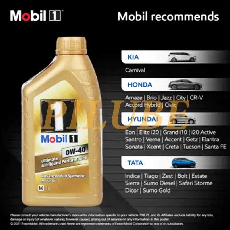 MOBIL 1 0W-40 Full Synthetic Motor Oil High Performance Engine Protection for All-Season Driving Original Product