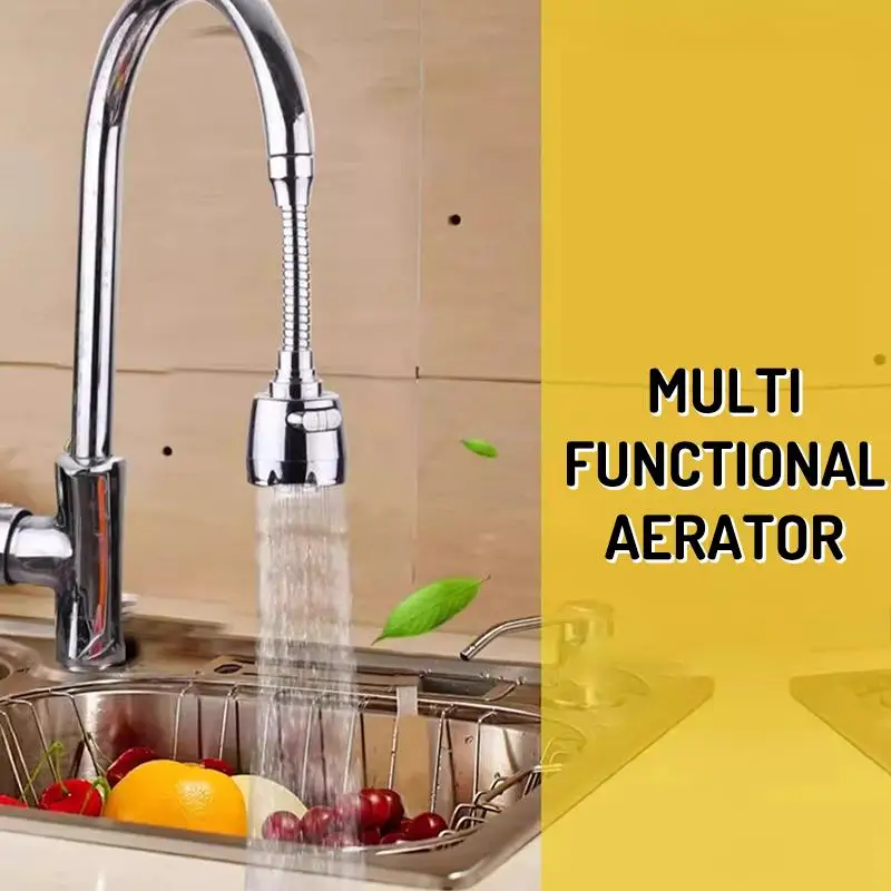 Household Water Saving Faucet Adapter with 360° Rotation and Anti Splash Features