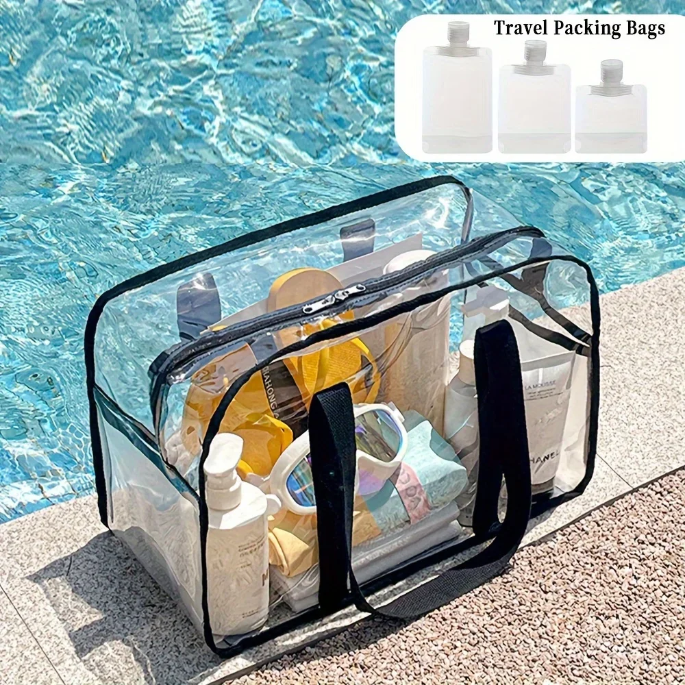 

1pc Large Capacity 10L Waterproof PVC Outdoor Leisure Bag, Universal Fit, Completely Waterproof, with Snap Closure/Zipper