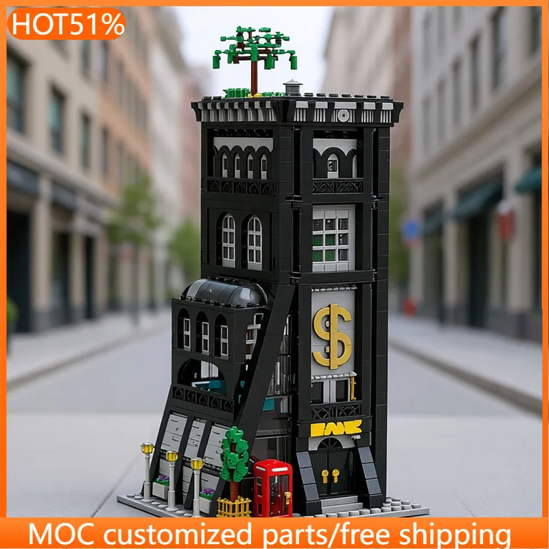 3948 قطعة بنك أوربان إنترناشونال MOC، مكعبات بناء معيارية قابلة للتخصيص، تصميم إبداعي تعليمي، لعبة DIY للأولاد، هدايا العطلات