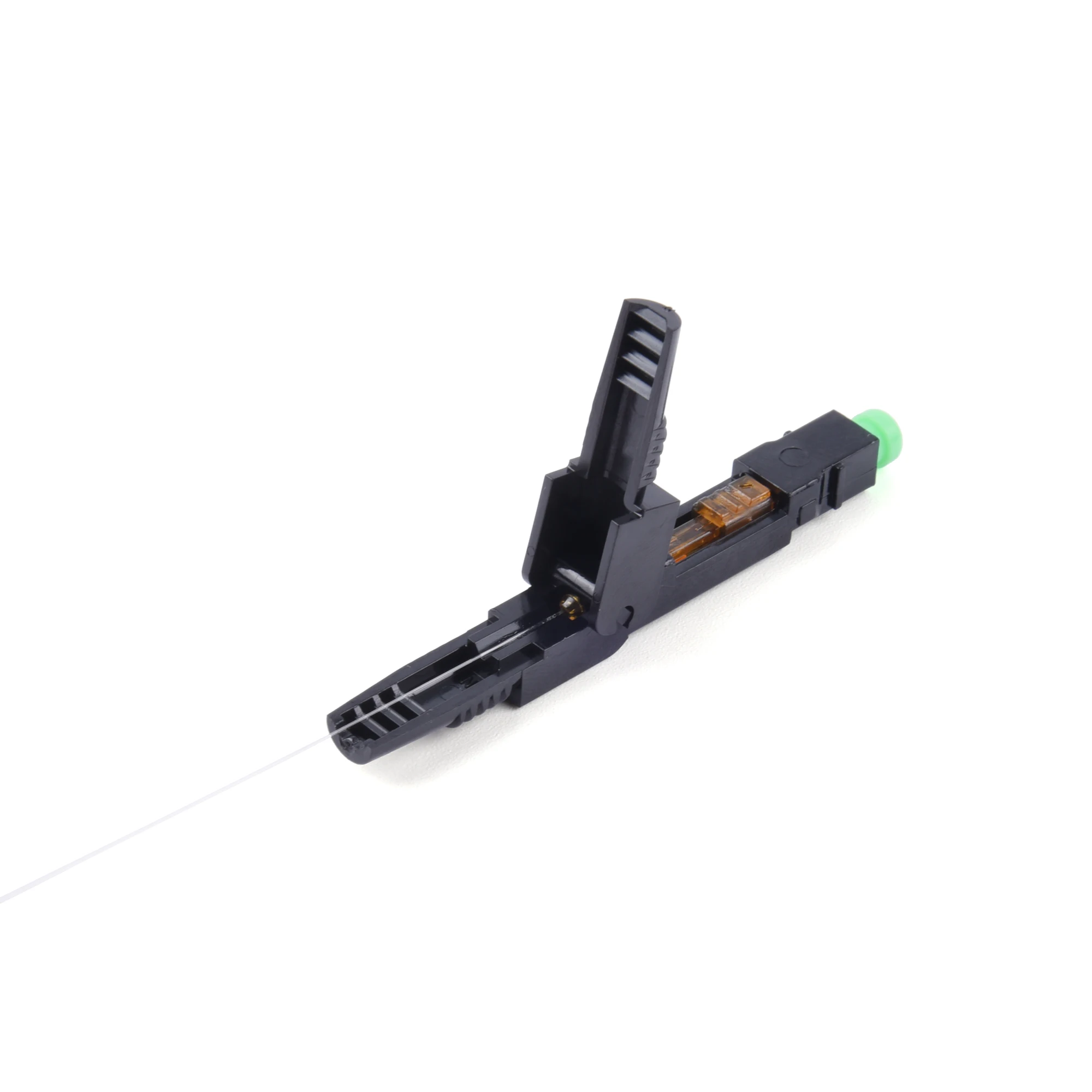 10 - 400Pcs Embedded Fiber Optic Fast Connector - APC SC Plug, Single - mode, 55mm/2.17in, Quick Field Assembly