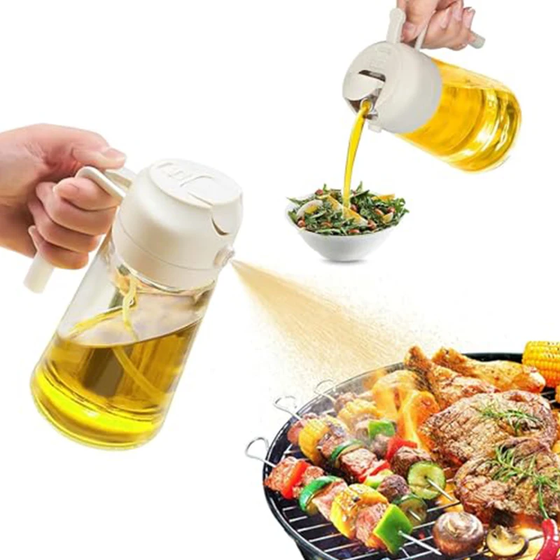 

Obelix 2in1 Large Capacity Oil Spray Bottle Spray Oil Dispenser Oil Jar Spray Bottle Air Fryer Oil Dispenser BBQ Kitchen Tools