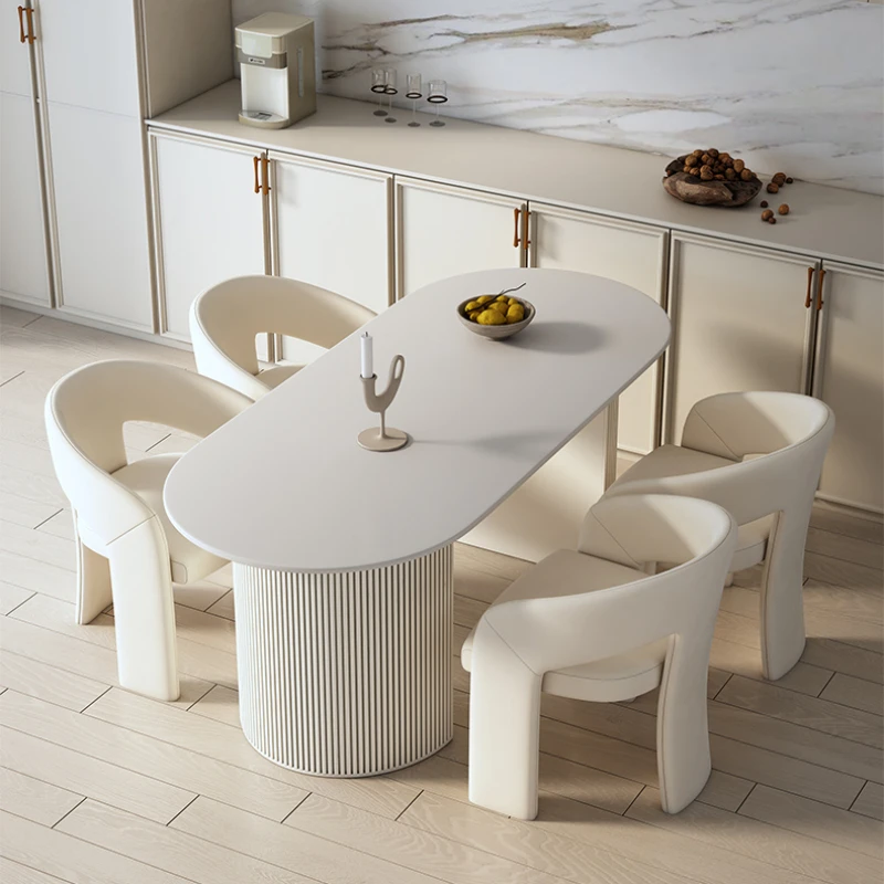 French White Dining Chairs Modern Minimalist Designer Hotel Dining Chairs Living Room Sillas Salon Comedor Home Furniture