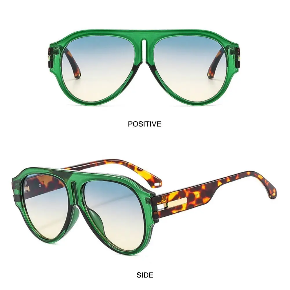 Green Oversized Pilot Sunglasses Woman Shades Retro Classic Vintage Sun Glasses Female Colors Brand Designer Oculos De Sol