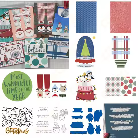 Craft Clearance Christmas Collection Santa Toes Metal Cutting Dies Clear Stamps Stencil Hot Foil Wax Seals Stamps DIY Scrapbook