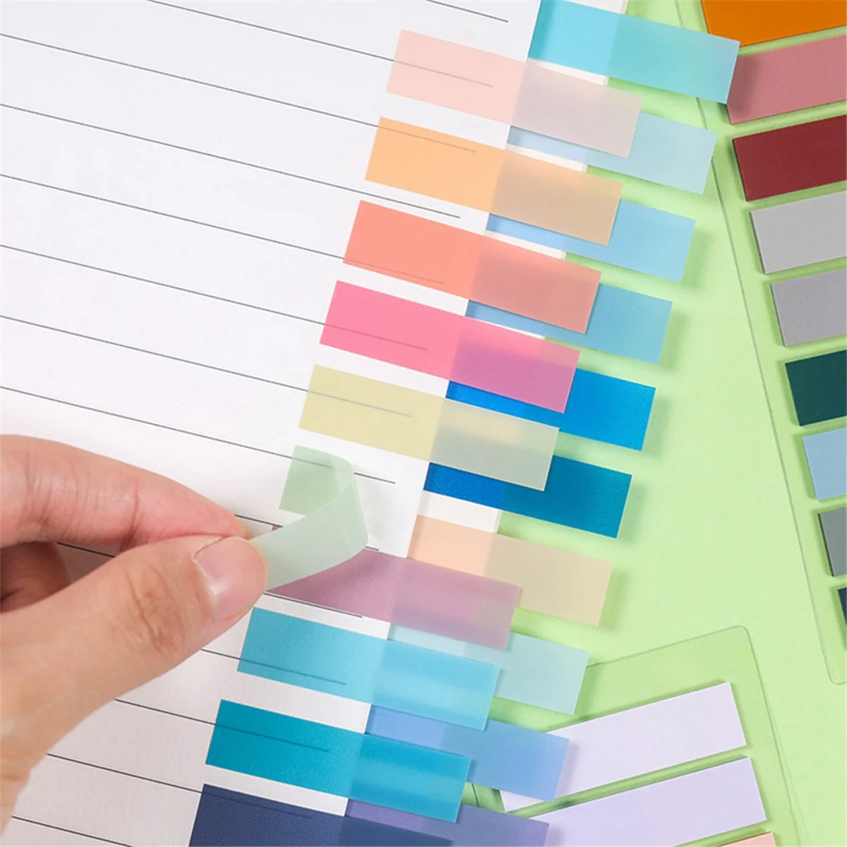 7400 Vellen Transparante Plaknotities Zelfklevende Bookmarker-Annotatie Leesboek Duidelijk Tabblad Plaatste Het