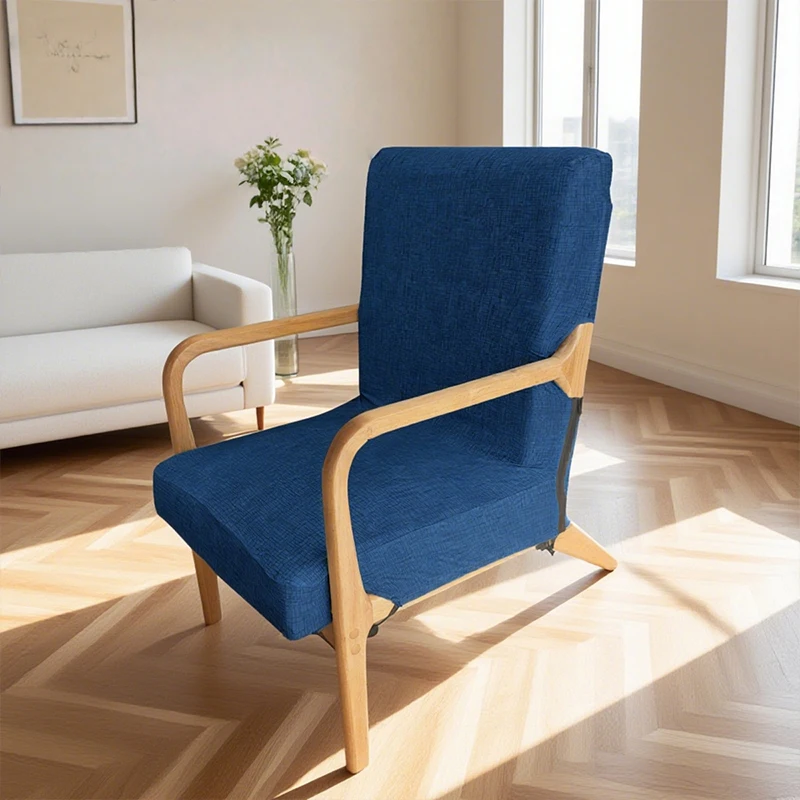 Armchair Slipcover Zipper Stretch Wooden Sofa Protector Case Universal Solid Wood Chair Cover Home Bench Seat Sitting Cover