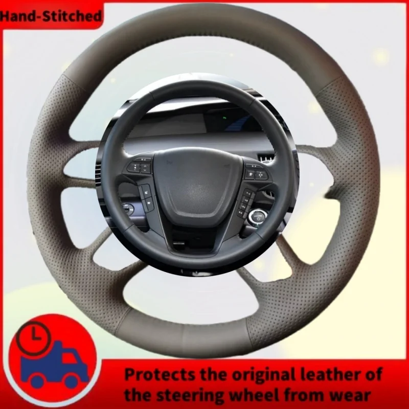 

DIY Custom High-quality Breathable Microfiber Leather Steering Wheel Cover For BYD Tang Song Qin plus Han Yuan Pro Auto Interior
