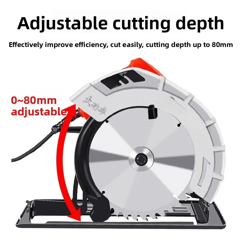 10 Inch Heavy-Duty Circular Saw, Aluminum Housing Wood Cutting Saw