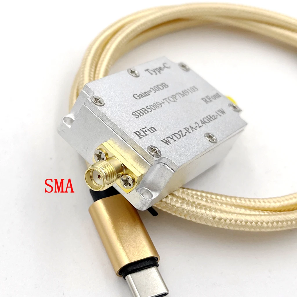 SBB5089 TQP7M9103 2.4G 1W RF Power Amplifier 30dBm Microwave High Linear FOR Ham Radio AMP TYPE-C USB 2.4GHZ Wifi