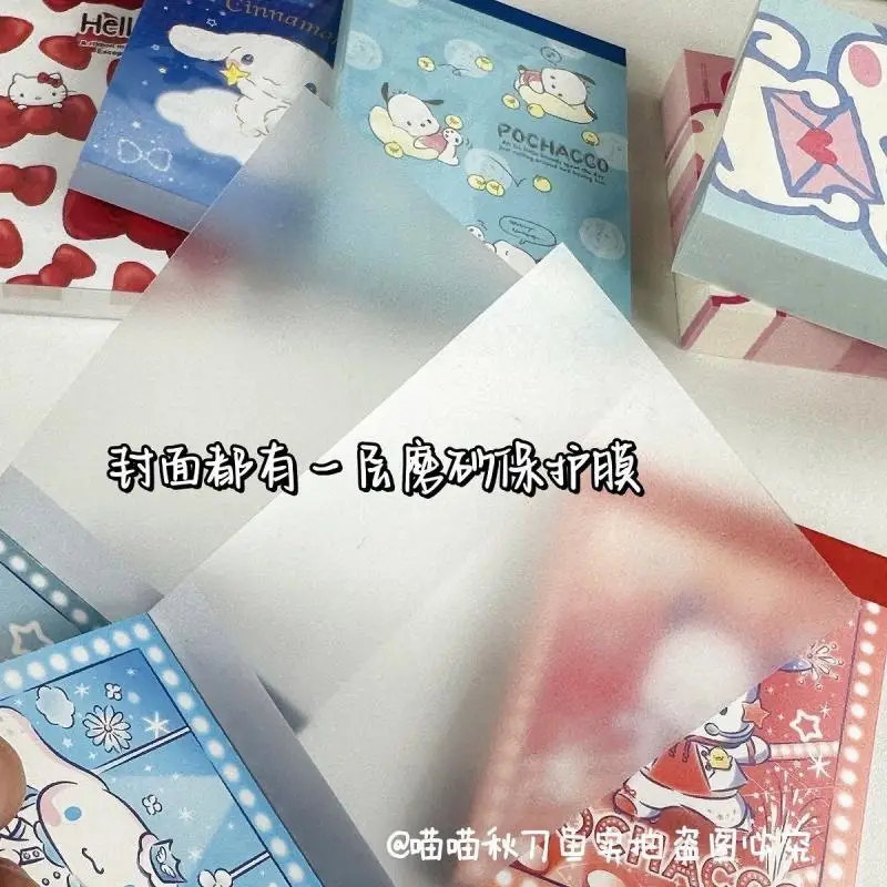 New Sanrio Sticky Notes Today\'s Japanese Cartoon Cute Cinnamoroll Pochacco Hellokitty Sticky Notes Kawaii Non Adhesive Notebook