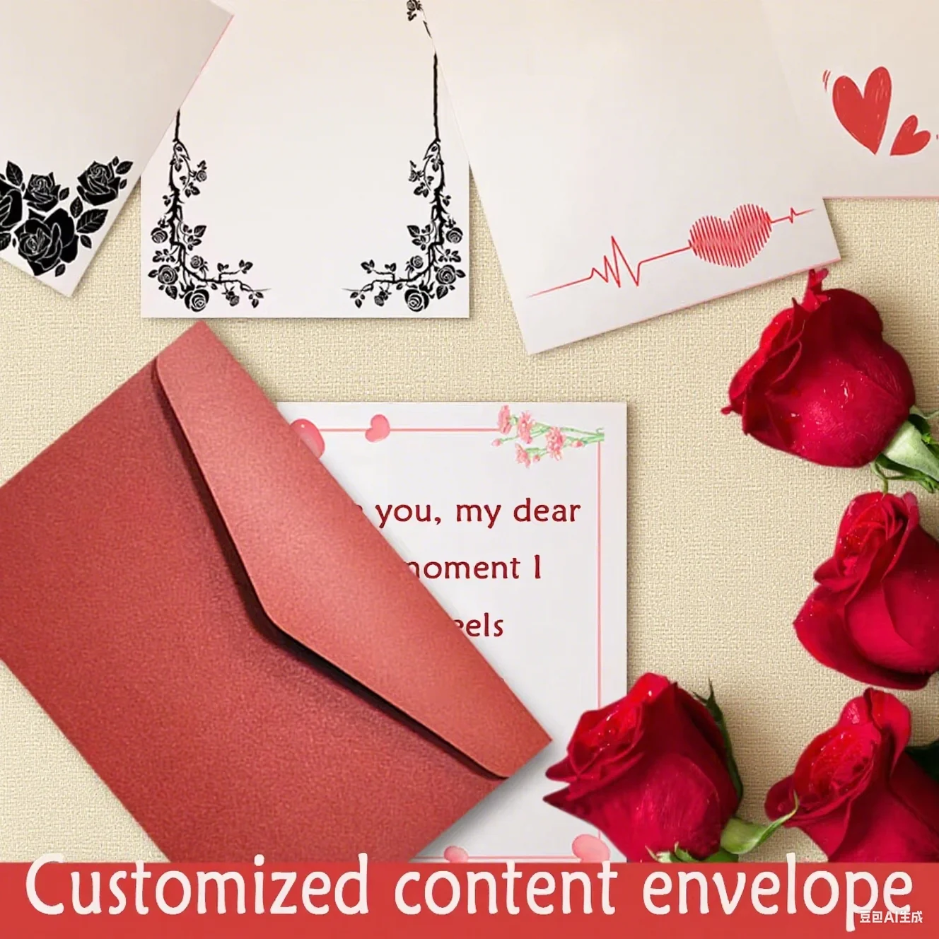 

DIY Custom envelopes letter, Valentine's Day letter customization, friend blessing letters,Company documents print,Mail a letter