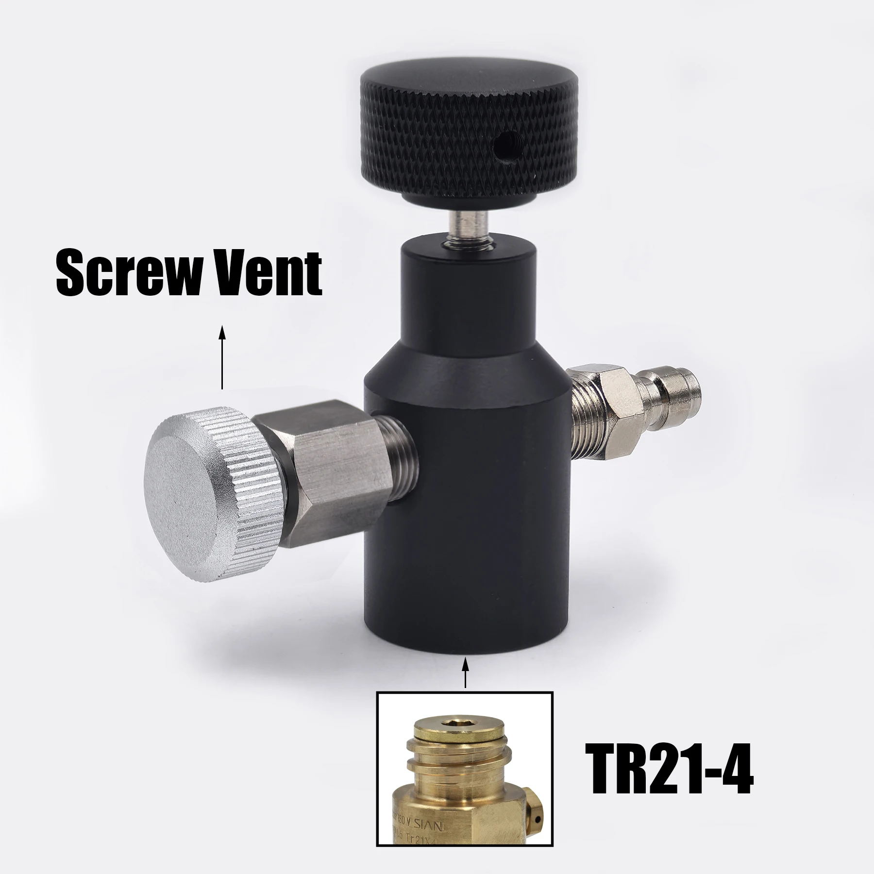 Sparkling Water Maker Blue Cylinder CO2 Refill Fill Station Adapter with Hose Gauge Kit, Soda Machine CO2 Bottle Charging Valve