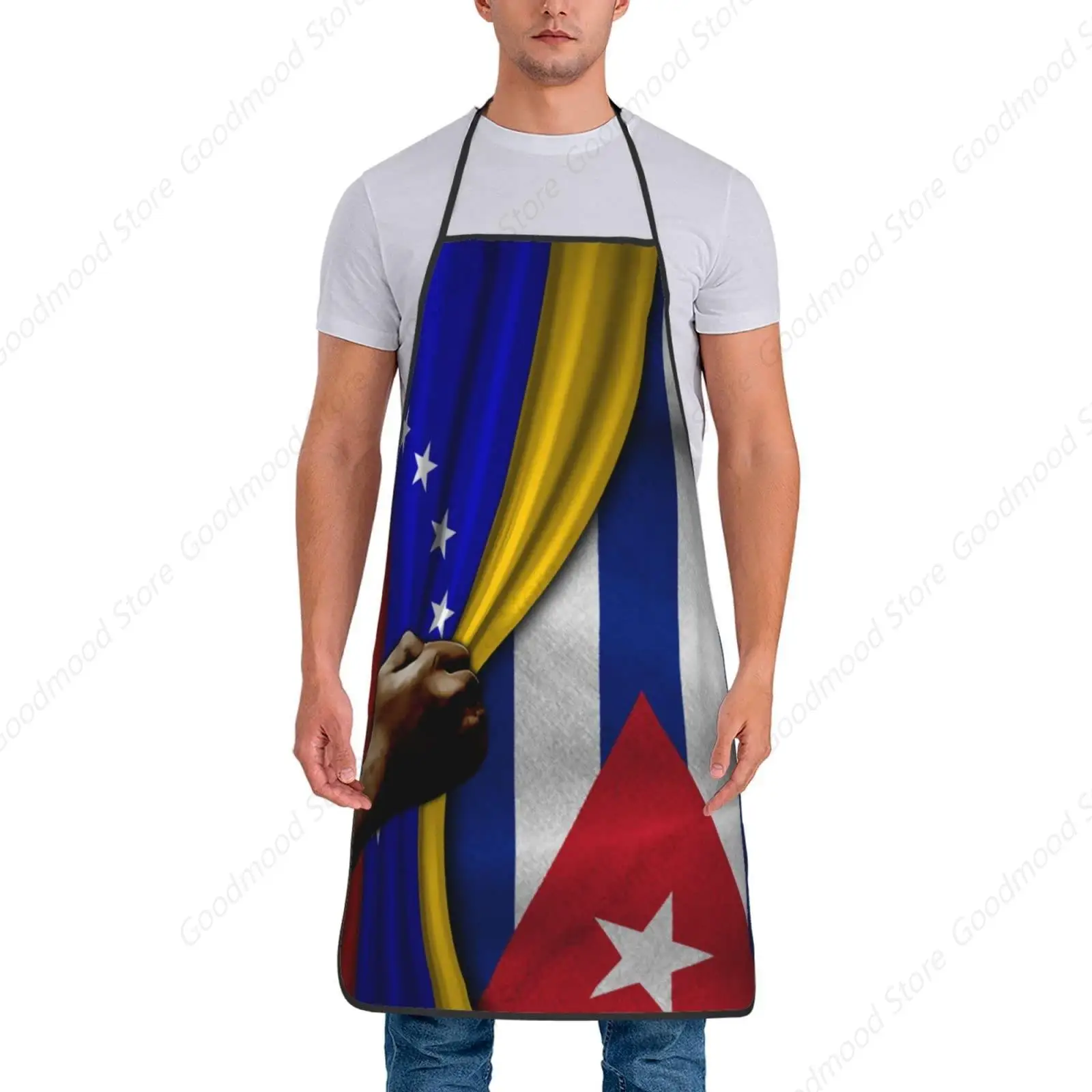 Venezuela Flags And Cuba Cuban Flag Apron For Men Women Adjustable Funny Vintage Aprons For Kitchen Cooking Bbq & Grill