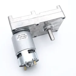 Strong GF-775 DC Gear Motor 6V 12V 24V 1RPM-24RPM Torque Metal General-Purpose Motor