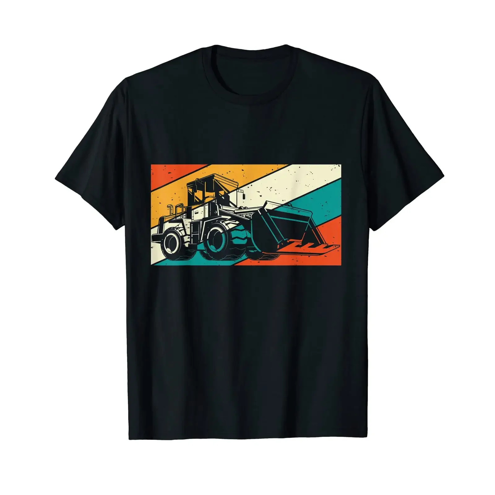 Bulldozer Baufahrzeug Bauarbeiter LKW T Shirt vintage Washed Comfortable Unisex homme Slightly Top For Everyday Wear fashion