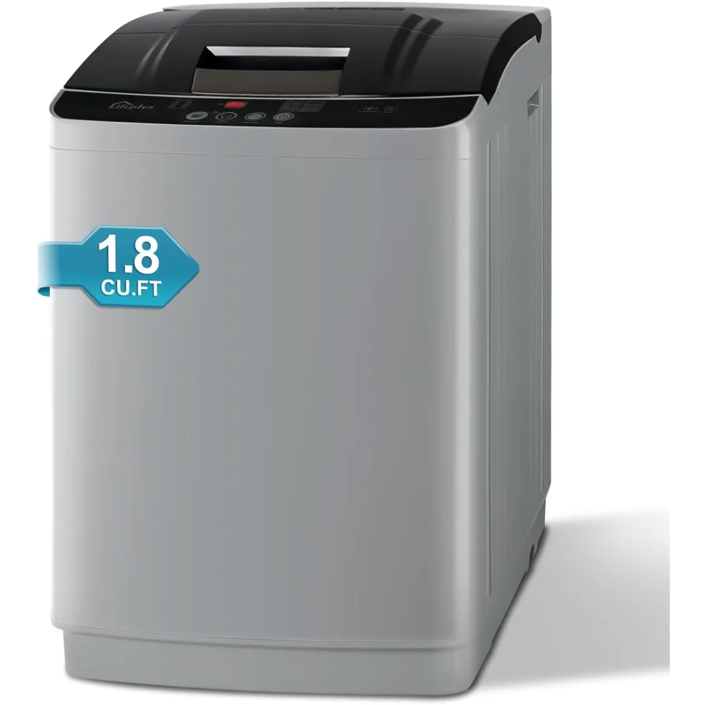 

Portable Washing Machine, Fully Automatic Compact Washer with w/Drain Pump, Faucet Adaptor, 10 Programs & 8 Water Levels