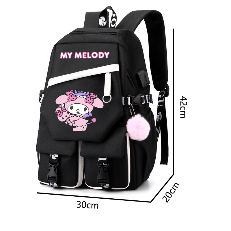 Anime meine Melodie Rucksack Teenager-Mädchen Junge zurück in die Schule Rucksack Kinder Schult asche Cartoon Mochi las Frauen Rucksack Reisetasche