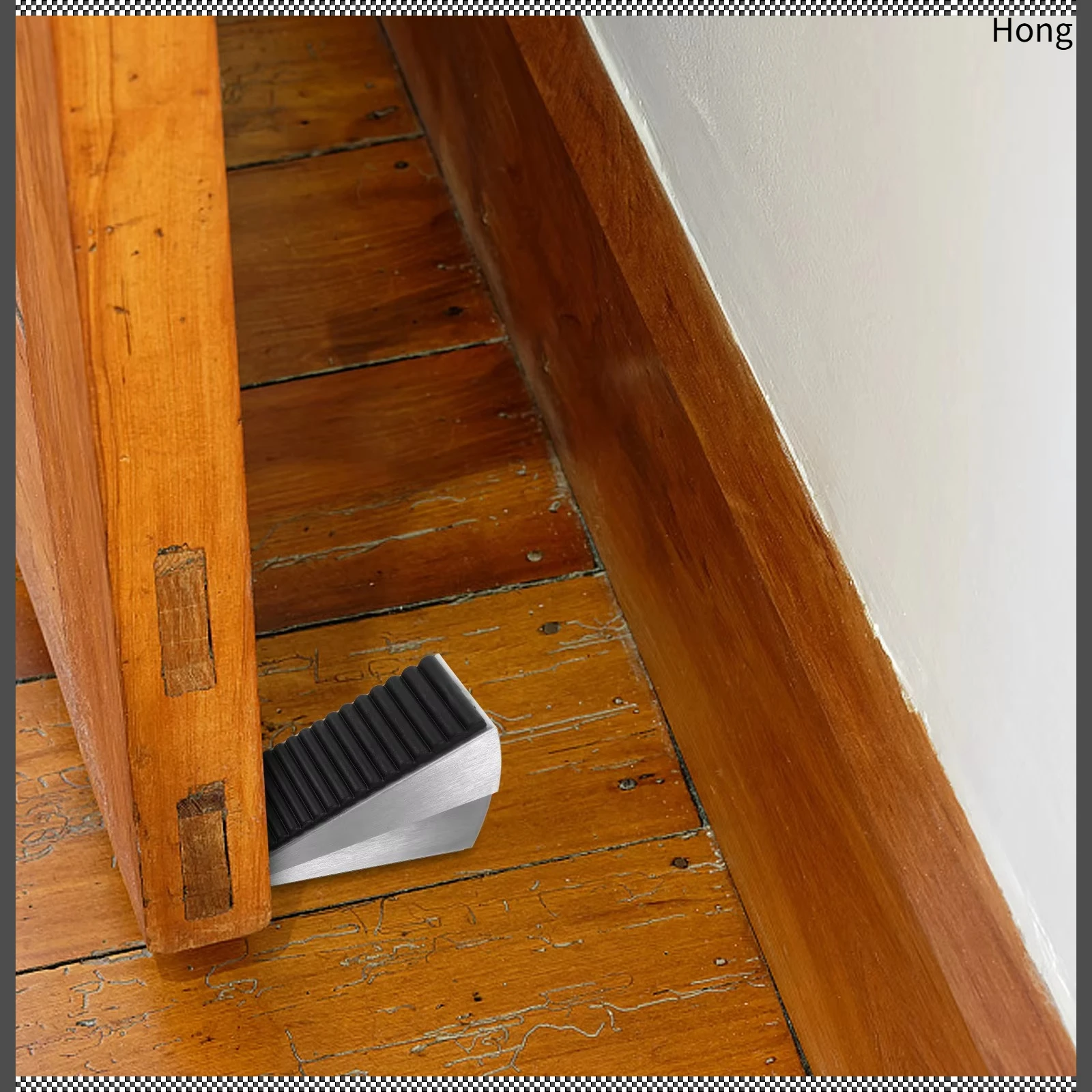 Heavy Duty 304 Stainless Steel Stopper Adjustable Non Slip Door Blocker for Door Stopper Wedge Home Hotel Security