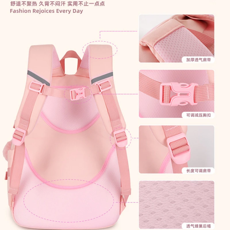 Kawaii Kids School Backpacks Large Capacity Schoolbag for Primary Student Lightweight Cute Children Girls and Boys Shoulder Bags