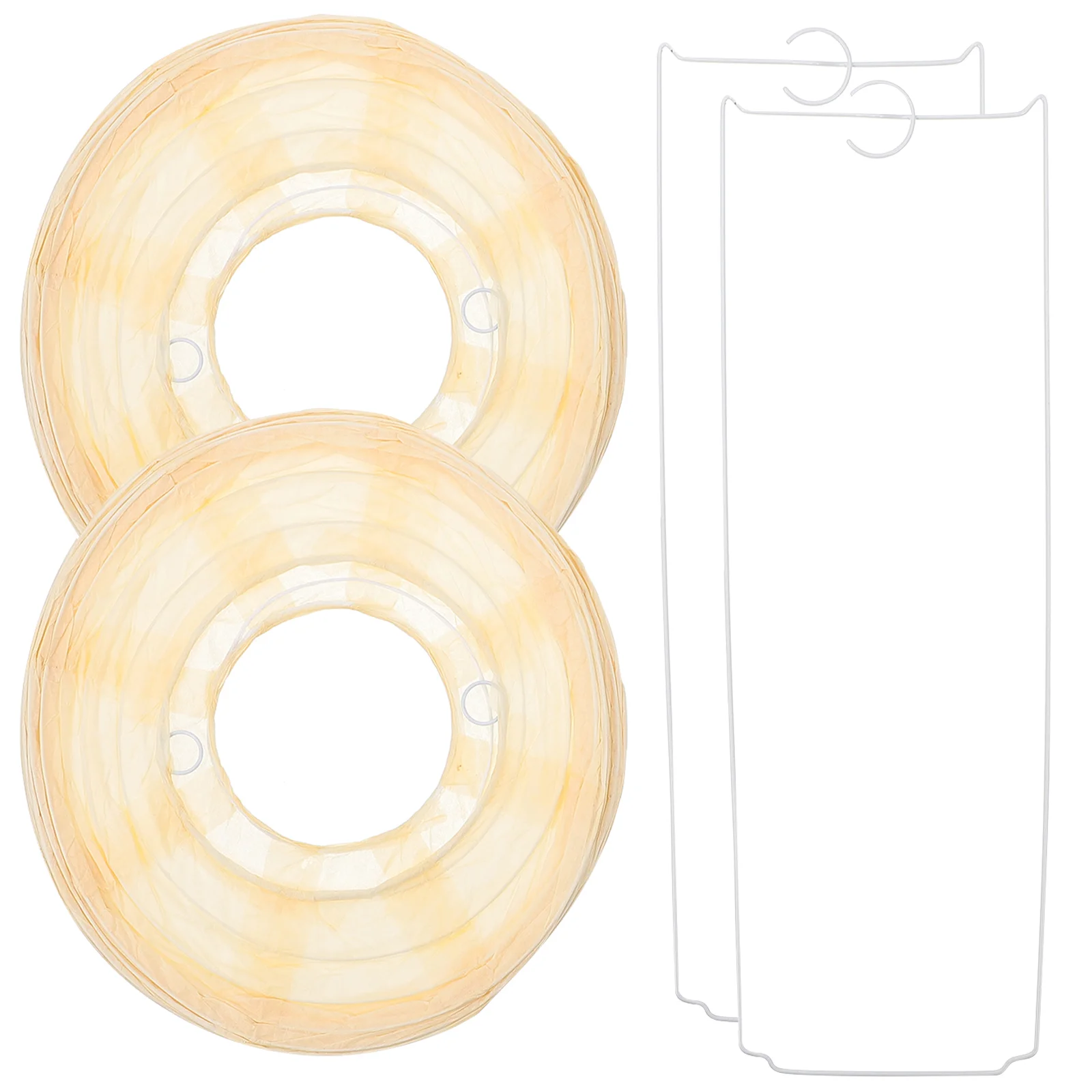 2 Pcs Winter Melon Lantern Practical Lanterns Paper Party Decor Pendants Lampshade Indoor Delicate Foldable