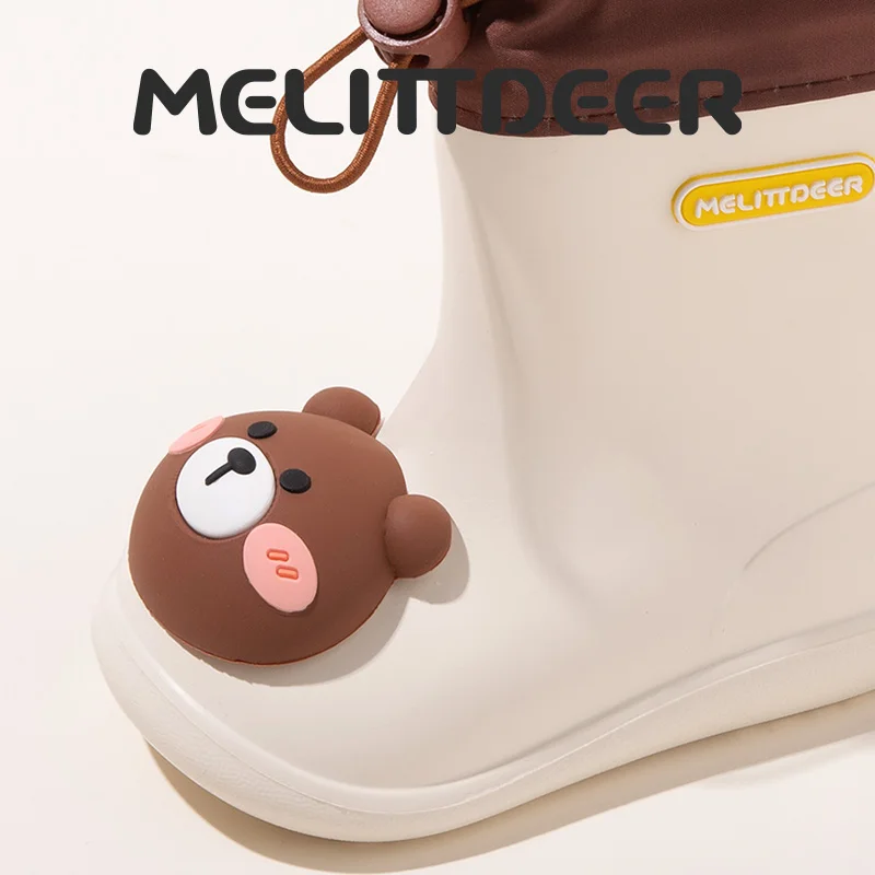 أحذية المطر للأطفال من MELITTDEER - أحذية المطر المقاومة للماء للأولاد والبنات، مثالية للأيام الممطرة، اللعب المائي