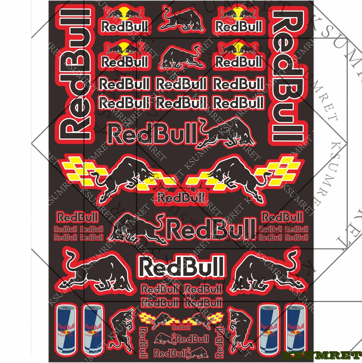 

Для мотоцикла Red Bull наклейка наклейка эмблема логотипа бака