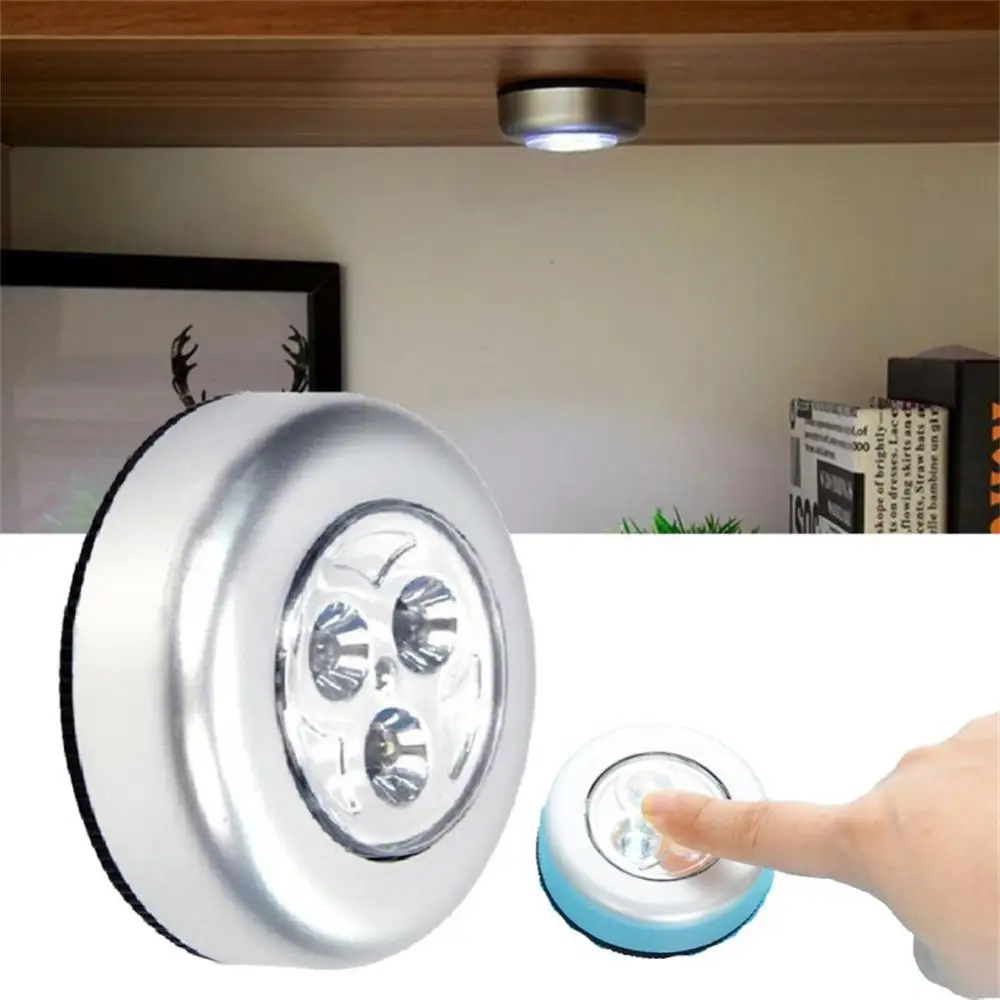 Round Lamp Rechargeable Portable For Home Kitchen Bedroom Clap Lights Led Light Eye Protection Emergency Light Stick Wall Light