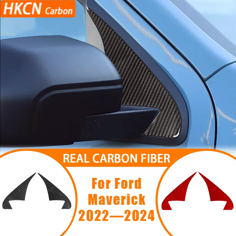 

For Ford Maverick 2022—2024 Carbon Fiber Outer A-pillar Door Post Panel Car Interior Accessories Cover Trim Sticker Modification