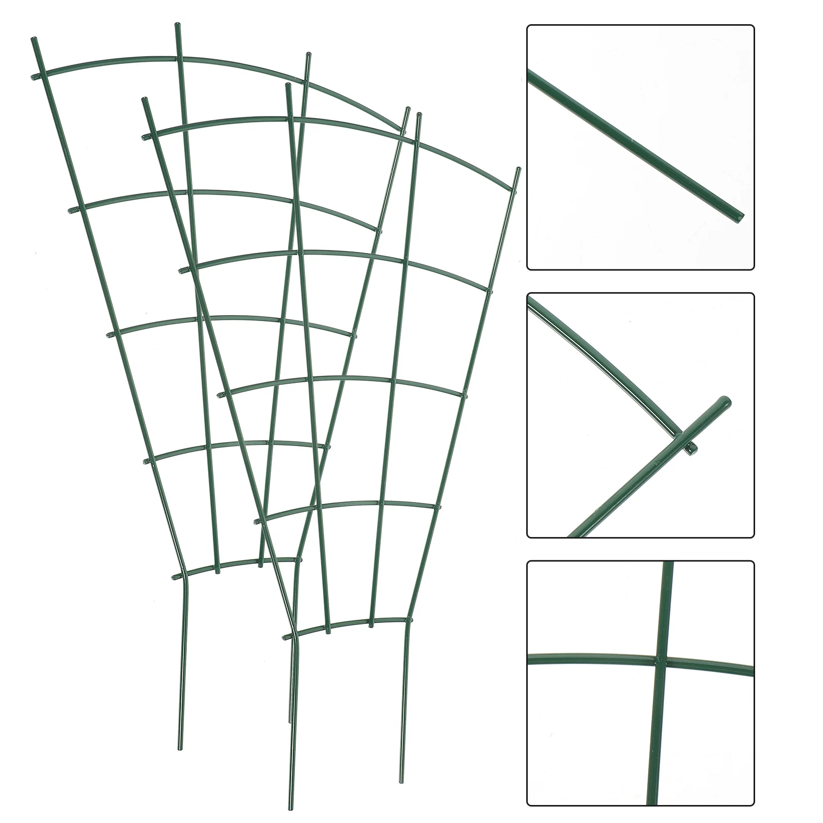 

2 Pcs Four-piece Set (33*10cm) 3mm Plants Perlite for Trellis Climbing Decorate Stake Support Iron Garden Supplies Vine Stand