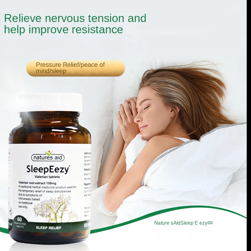 60 Tablets/bottle Valerian Tablets Natural Extract To Relieve Stress Improve Resistance Relieve Anxiety and Promote Sleep