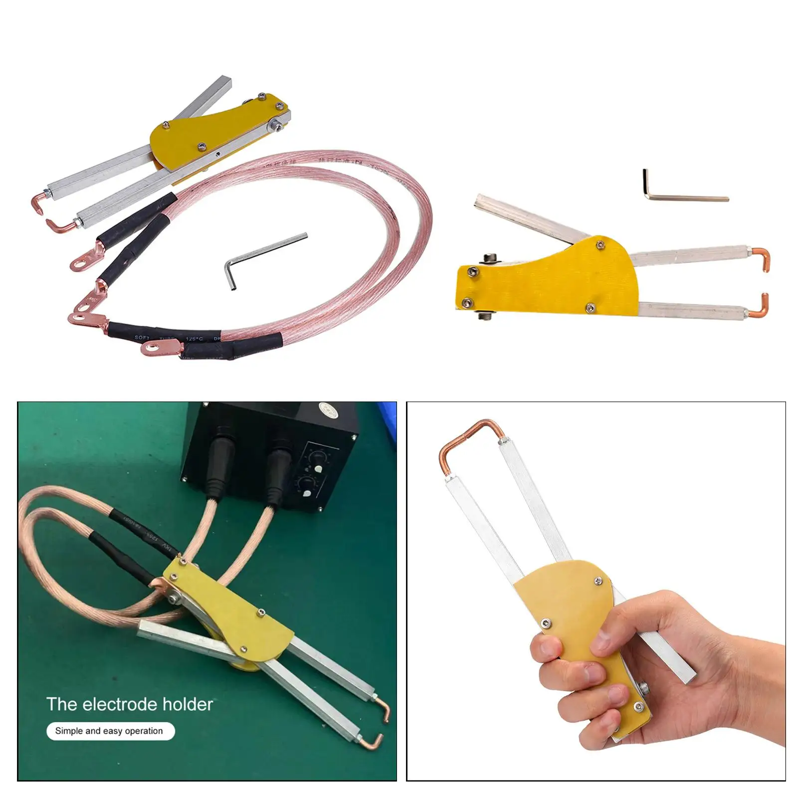 Spot Welding Machine Pressure Adjustable Special-shaped Epoxy Board Butt-Soldering Tongs Solder Pen for 1+1 mm Steel Plate