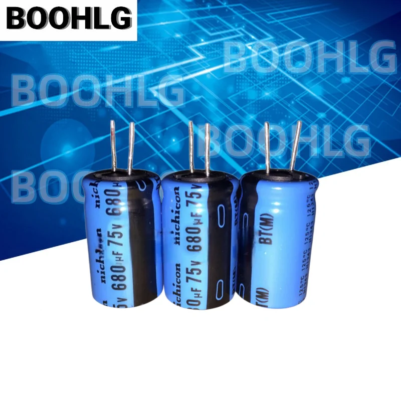 5PCS Aluminum Electrolytic Capacitor 75V 680UF 18×30mm, 125°C High Temperature Resistant, Upgrade Replacement for 63V 680UF Radi