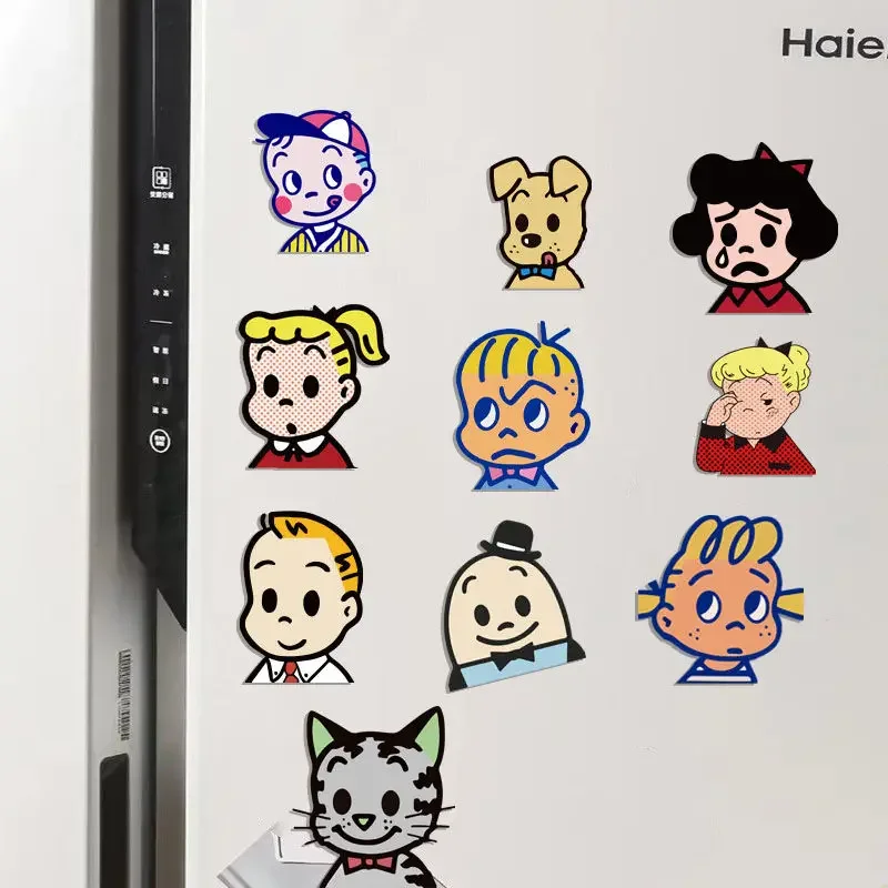 Harada Osamu Cartoon Magnetic Refrigerator Sticker Kawaii Home Wall Decoration Anime Character Fashion Girl Toys INS Gift