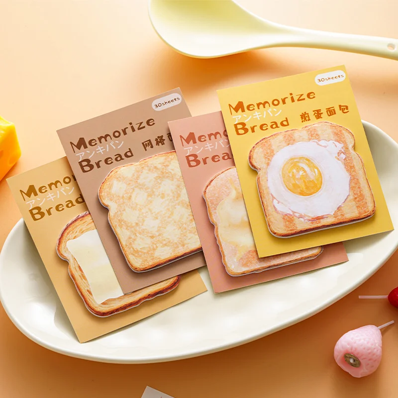 Creative Three-dimensional Memory Bread Series  Notes, High-value Sticky Notes, Message Note Notes