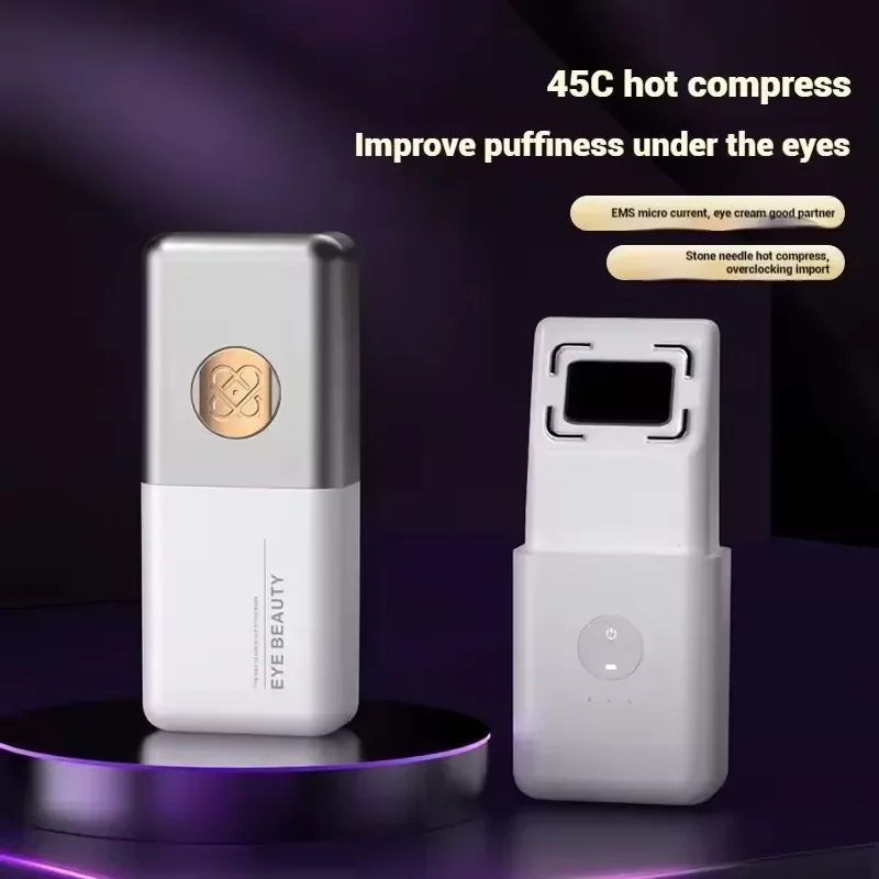 Urządzenie do pielęgnacji oczu 4 w 1, masażer do twarzy 45 ° C Constant EMS Masażer do Oczu Relaksacyjny na Cienie Pod Oczami, Worki i Opuchliznę Narzędzie do Pielęgnacji Skóry
