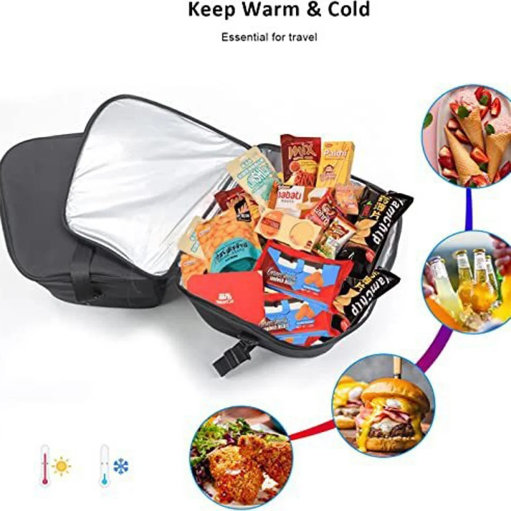 

Large Capacity Insulation Bag Black Professional Cooler Organizer Fresh-keeping Bag for Tesla Model Y/Model 3