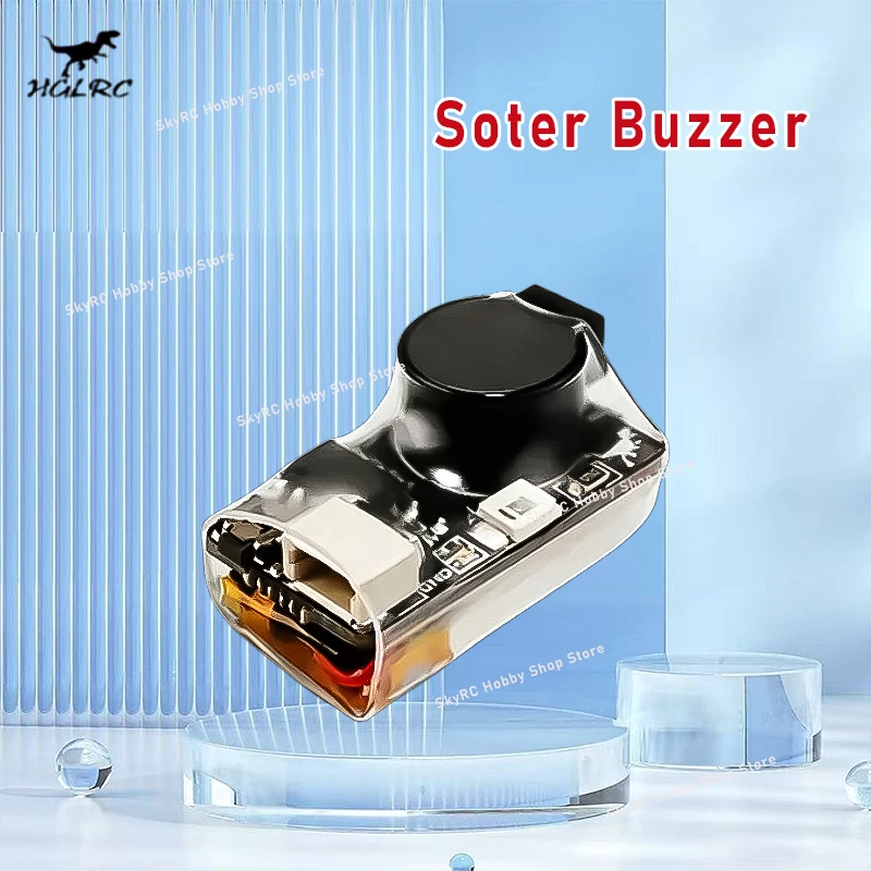 HGLRC Soter Buzzer FPV Drone Alarm Lost Model Beeper Finder 5V LED Light 22x12x12mm For RC FPV Freestyle Drone Quadcopter